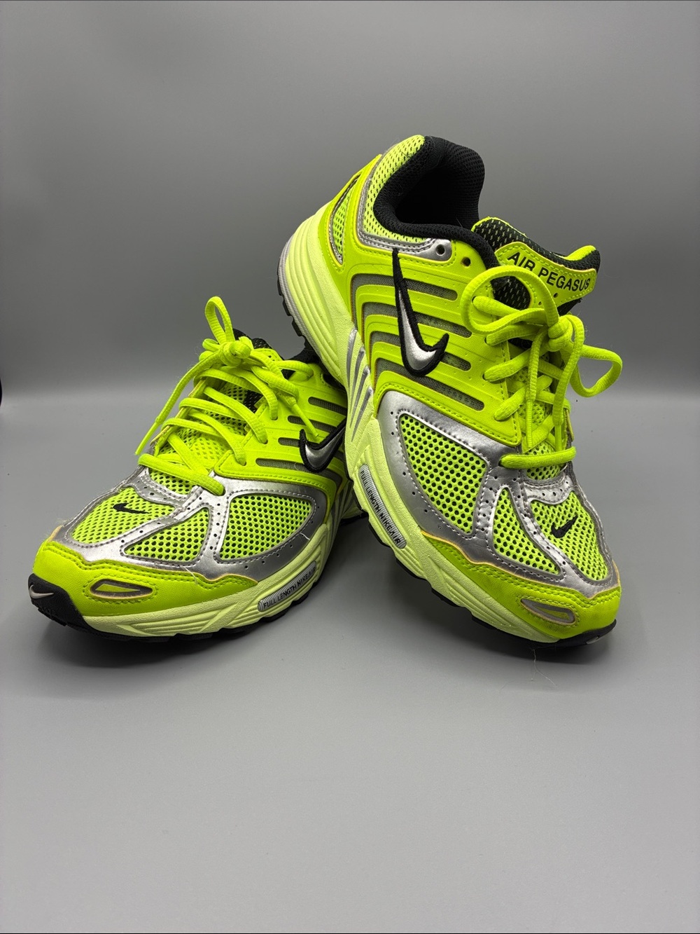 Nike Neon Green and Black Air Pegasus Running Shoes BRS 1000